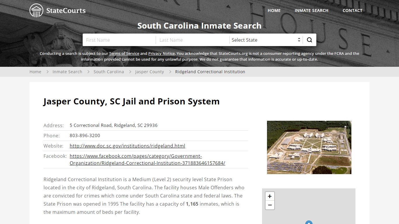 Ridgeland Correctional Institution Inmate Records Search, South ...