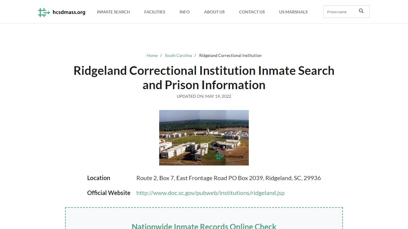 Ridgeland Correctional Institution - Hampden County